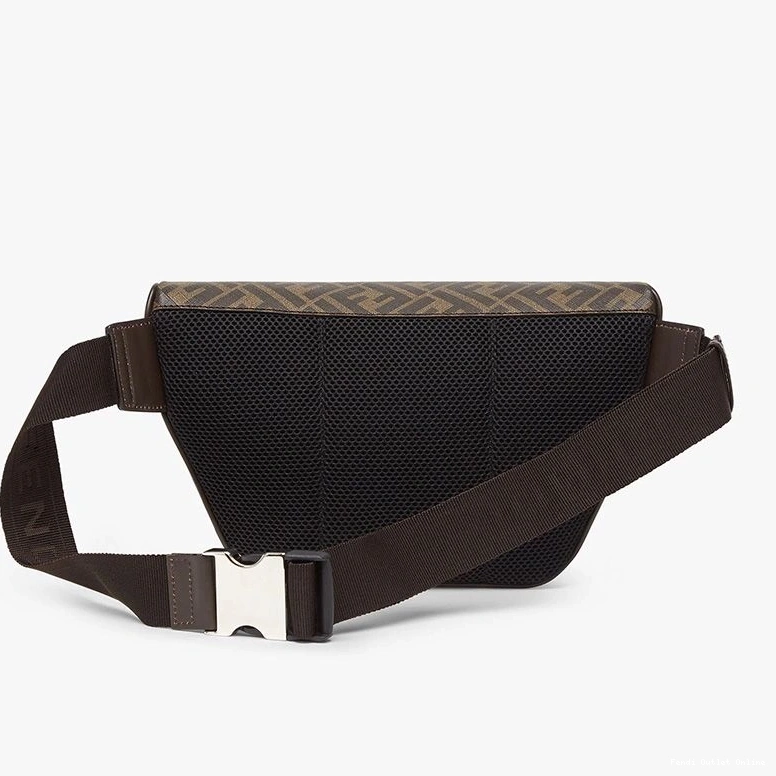 Affordable Bag FF In Logo Fabric Fendi ROMA Brown Motif Belt 0724